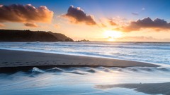 Dawn coast Beaches USA sunlight Pacific sea shorelines rockaway 