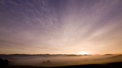 Dawn hills fog