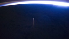 Dawn rocket Earth launch outer space International Space Station