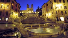 Dawn Rome Italy steps Spanish