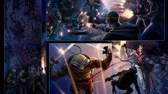 Dawn scene fight turtles ninjas