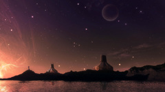 Dawn Stars moon skyscapes