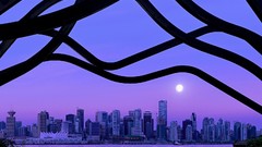 Dawn vancouver British Columbia silhouettes Parks sculptures 