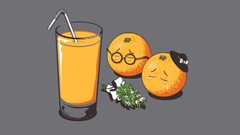 Dead orange oranges funny sad crying orange juice minimalistic