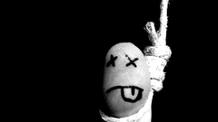 Dead suicide fingers hanging