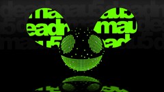 deadmau5 digital art Green Music neon reflection