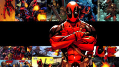 deadpool collage comics sword comic art