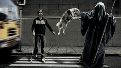 death grim reaper dog Animals Men scythe