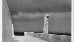 Death postcards sculptures grayscale