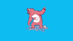 Death simple pink abstract skulls simplistic Care Bears