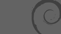 debian gray dark monochrome Linux simple Minimalism