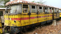Decay railroad tracks train