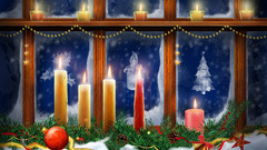 Decorations Candles Christmas and