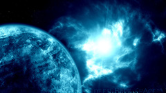 Deep blue Space black