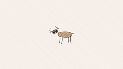 Deer minimalistic artwork