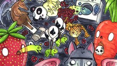 Deer Wolves carrots strawberries washing machine panda bears 