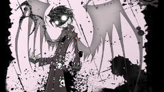 Demon wings skull abstract