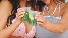 Denise milani cleavage bikini huge boobs