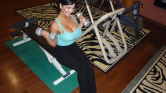 Denise milani exercises