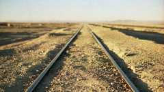 Deserts railroad tracks