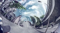 Design advertisement skates earthquake artwork