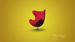 Design chairs yellow background minimalistic simplistic