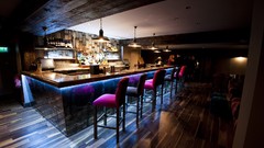 Design cocktail neon lighting lounge street bar architecture 