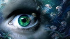 Design eyes jellyfish animated artwork