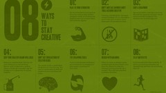 Design Information ideas green background creativity 