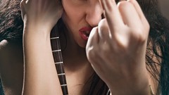 Design Internet vintage USA guitars artwork middle finger