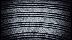 Design mosaic floor tiles cobblestones stairways