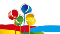 Design paint multicolor rainbows