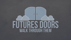 Design paper walk doors open doors Graphic Design futuristic