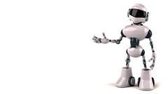 Design robot white background digital art