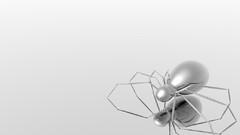 Design silver spiders Simple Background