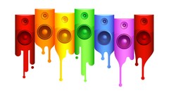 Design sound multicolor speakers rainbows