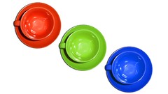 Design tea cups multicolor