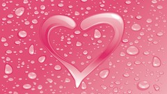 Design water drops Hearts