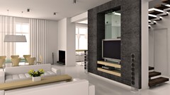 Design white interior modern living room