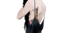 Design woman drawings tattoos Peacocks illustrations artwork 