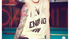 Design woman graphics blondes tattoos Inked Girls