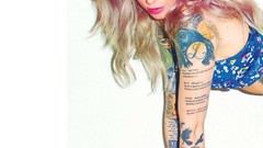 Design woman graphics blondes tattoos Inked Girls