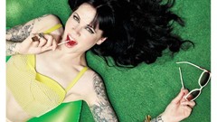 Design woman graphics tattoos black hair Inked Girls