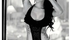 Design woman monochrome graphics tattoos AUG Inked Girls