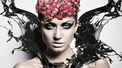 Design woman splashes models portraits