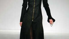 Designer fashion model long-dress