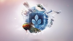 Desktopography abstract Islands Boats