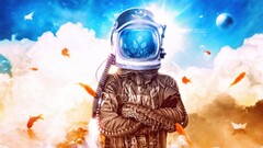 Desktopography surreal astronaut