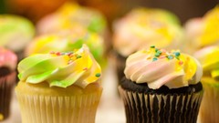 Dessert cupcakes icing sprinkles