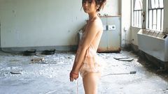 Destroyed abandoned house asian